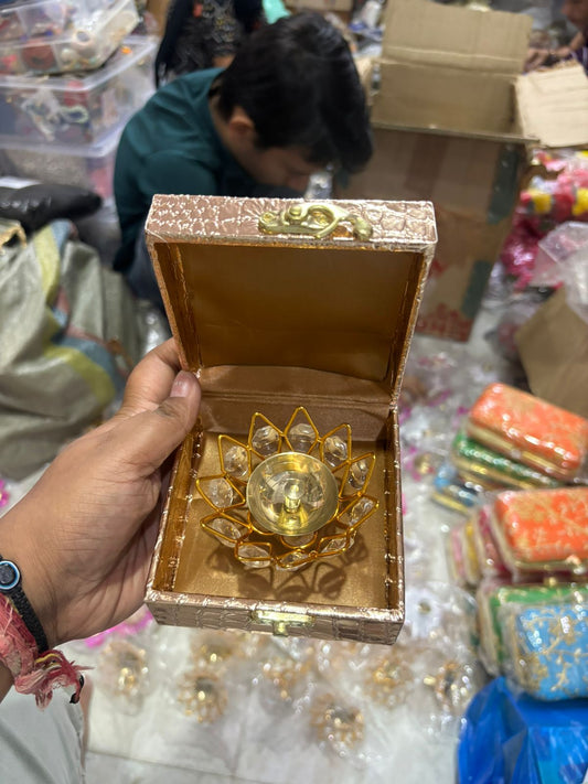 Crystal Diya | Decorative And Gifting Item| With The Box | Luxury Box