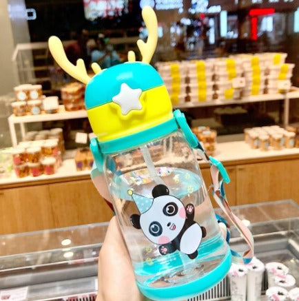 Cartoon Deer Horn Water Bottle